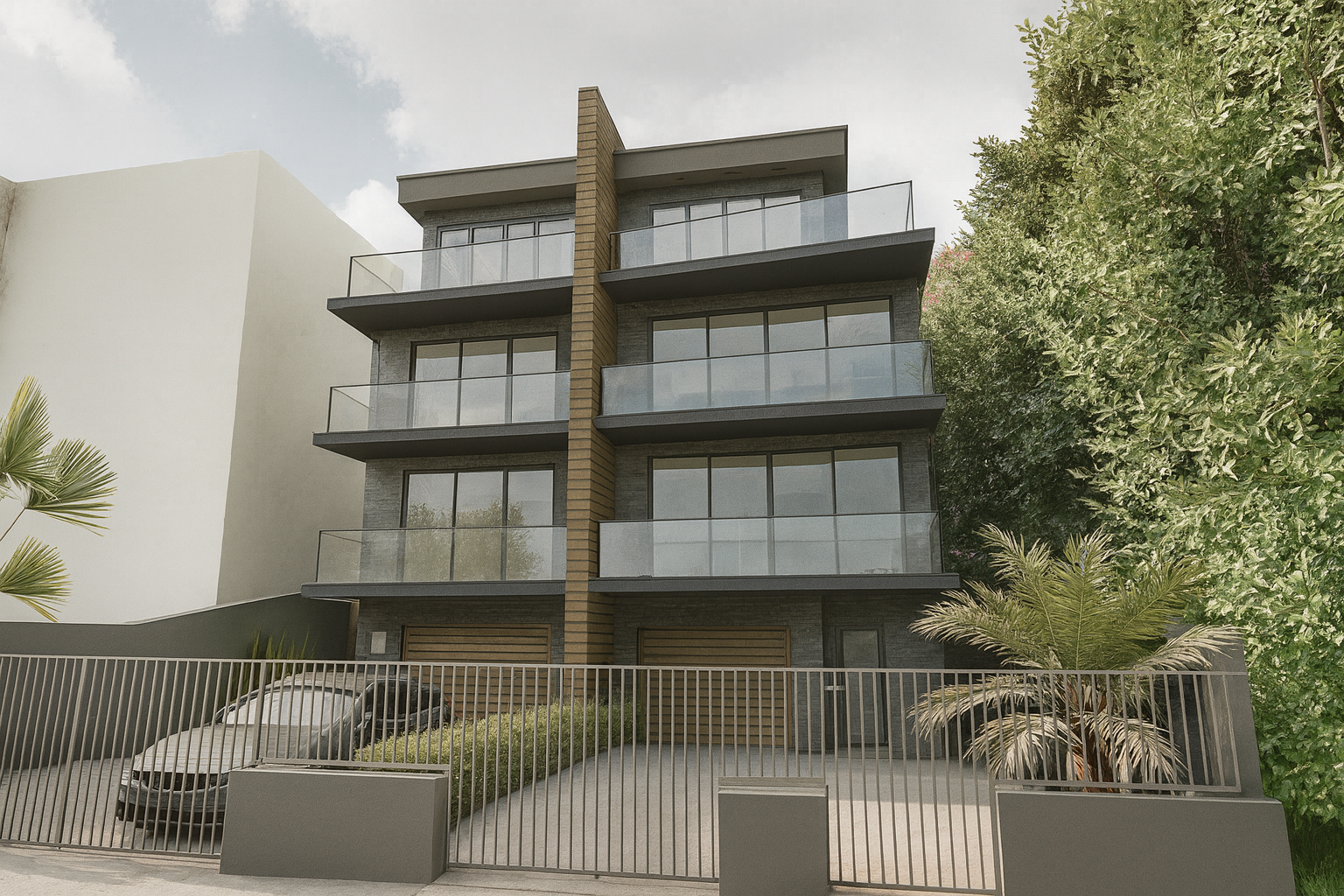 Coastal Vogue Residence - Sandbanks, Poole - A bold design of dark tones, warm timber, and clean geometry, blending coastal living with light, flow, and sculptural detail.